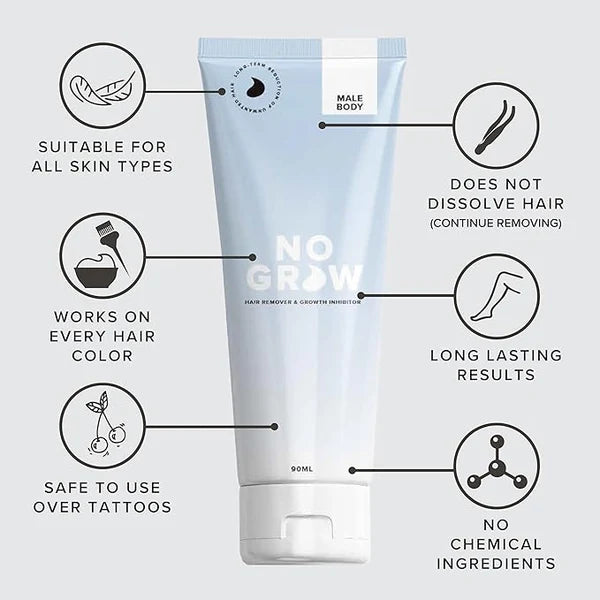 No Grow - Male Body Hair Remover & Growth Inhibitor - 90 ml